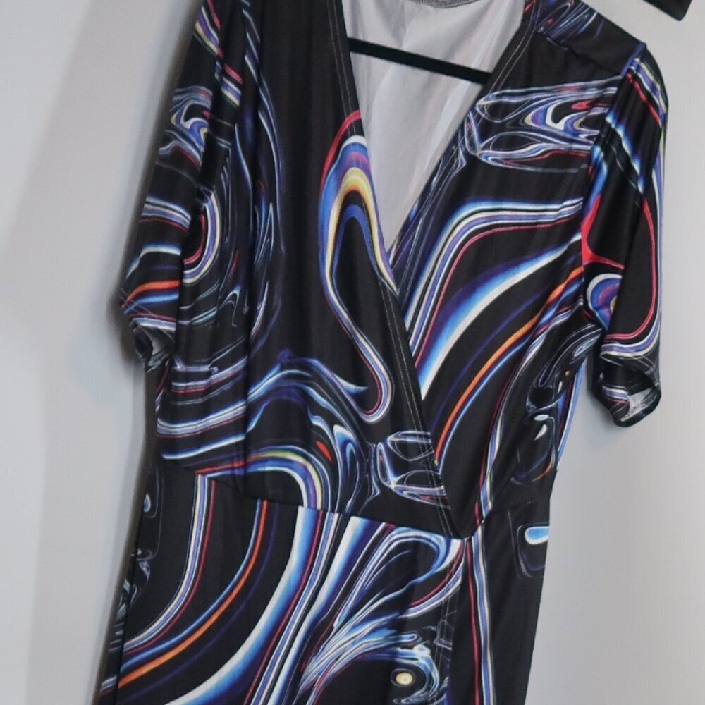 Unbranded Women's Swirl Patterned Maxi Dress Size 5XL